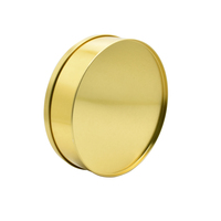 Boîte ronde en métal bronze pour la cuisson et le stockage de gâteaux de rêve, 6,6 x 2 pouces