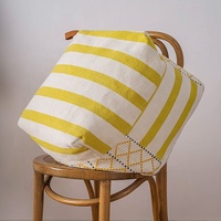 Décoration de maison tissé canapé pouf coussin de sol rayé siège coussin pouf couverture tabouret et pouf moderne salon pouf étui