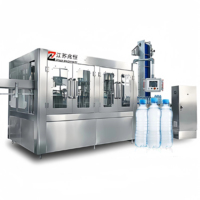 Machine de remplissage et de bouchage automatique à rinçage d'eau, machine de remplissage d'eau pure en bouteille, machine de remplissage d'eau minérale, ligne de production d'embouteillage
