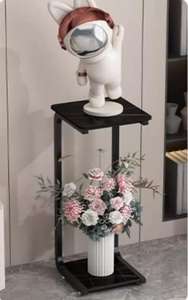 Support pour pots de fleurs succulents en fer de luxe léger pour balcon Support de rangement en ardoise durable pour l'affichage des plantes d'extérieur sur pied pour - Product Image 3