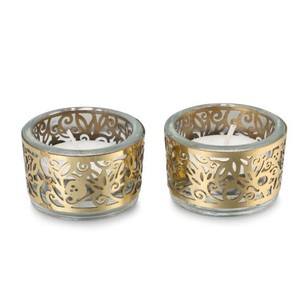 เชิงเทียนแก้วแบบอิสราเอล ยี่ห้อ <span class=keywords><strong>Emmanuel</strong></span> ดีไซน์โลหะโปร่งลายฉลุ สไตล์วินเทจ - Product Image 4