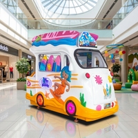 Manège familial MSKY Surf Van Kiddie Rides 4 places, bus balançoire, divertissement, jeux vidéo, intérieur, à monnayeur, fibre de verre, anglais, CE, 1 an de garantie