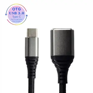 Usb Charge Rapide Câble Tressé TYPE-C 3.1 Mâle À USB 3.0 Femelle OTG Connecteur