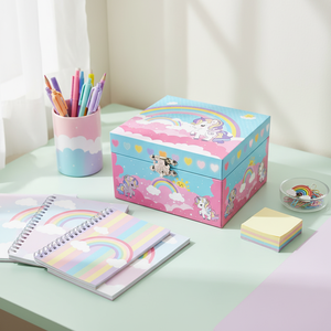 Caja Musical Personalizada con Diseño <span class=keywords><strong>de</strong></span> Arcoíris, Caja <span class=keywords><strong>de</strong></span> Música Giratoria con Espejo, Caja <span class=keywords><strong>de</strong></span> Recuerdos con Gran Espacio <span class=keywords><strong>de</strong></span> Almacenamiento, Regalo para Niñas - Product Image 5