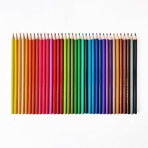 Crayons de couleur professionnels de haute qualité 50 100 120 couleurs Ensemble de crayons d'artiste Crayons aquarelle Boîte en <span class=keywords><strong>papier</strong></span> Formes triangulaires - Product Image 4