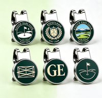 Clip de chapeau de golf en métal avec logo personnalisé, marqueur de golf promotionnel, cadeau pour club de golf