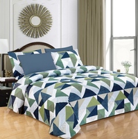 Parure de lit de luxe King Size à prix abordable, 6 pièces, imprimé floral, drap plat et drap-housse super doux, style américain et mexicain pour la maison