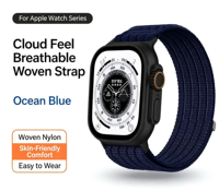 Bracelet de montre sport en nylon tissé respirant compatible avec Apple Watch S11, Ultra 3, Series 10 9 8, SE 2