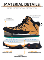 Chaussures de sécurité à embout d'acier, chaussures de sécurité anti-perforation, chaussures de travail imperméables pour hommes