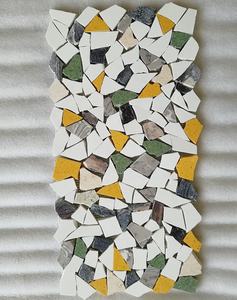 Mezclado colorido <span class=keywords><strong>mosaico</strong></span> de mármol <span class=keywords><strong>azulejos</strong></span> <span class=keywords><strong>rotos</strong></span> Natural de forma Irregular piedra piso <span class=keywords><strong>azulejos</strong></span> de <span class=keywords><strong>mosaico</strong></span> roto de <span class=keywords><strong>mosaico</strong></span> de mármol - Product Image 5