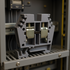 Bloque de terminales Euro4 15 Din Rail de 2 polos con paso de 15 mm para cableado industrial - Product Image 3