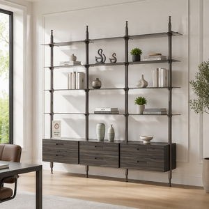 Easy-to-Assemble <strong>Custom</strong> Modern Luxury Wooden <strong>Bookcase</strong> 6 Shelf Modular Bookshelf with Detachable Design for Home Office - Product Image 2