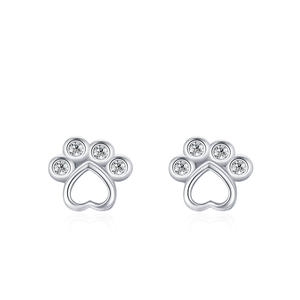 Boucles d'oreilles personnalisables en cuivre, thème animalier, en argent sterling S925, zircon rond, série animaux, cadeau de Saint-Valentin pour femme - Product Image 4