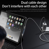 USB C auf 3,5mm Kopfhörer adapter 100W Ladegerät 2-in-1 USB C auf Aux Audio-Buchse mit hoch auflösendem DAC und Schnell ladung