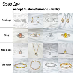 Anillo Abierto de Oro Sólido de 10K StarsGem con Diamante Cultivado en Laboratorio de 0.98CTW, Corte Brillante, Graduado, Chapado en Rodio, Unisex - Product Image 6