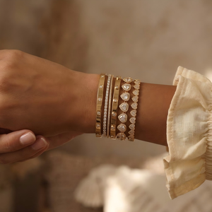 Ensemble de bracelets de plage étanches en acier inoxydable plaqué or 18 carats avec certificat CE ROHS, bijoux d'été en forme de cœur pour femmes, <span class=keywords><strong>cadeau</strong></span> fête <span class=keywords><strong>des</strong></span> Mères - Product Image 2