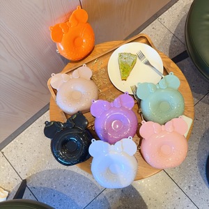 D5655 2026 New Cute Kids PVC Jelly <strong>Purse</strong> Coin <strong>Purse</strong> Donut-Shaped Mini Cartoon Shoulder Bag - Product Image 1