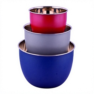 Juego de 3 cuencos de acero inoxidable - Product Image 1