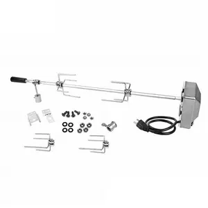 Kit de rotissura de galinha universal ao ar livre, aço inoxidável 304, para churrascos, frango com motor