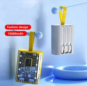 Gran oferta, <span class=keywords><strong>bancos</strong></span> de energía portátiles de 10000mAh PD 22,5 W, diseño transparente, logotipo personalizado de gran capacidad, excelente carga rápida para el hogar - Product Image 4