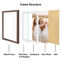 Cadres photo en bois rustique en gros pour affichage sur table ou mur, pour la décoration de la maison, du bureau et des murs de galerie