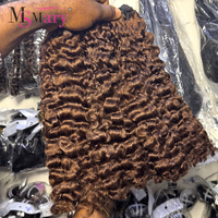 Extensiones de Cabello Humano Virgen Indio Doble Trama Rizado Pixie Marrón SDD, Cabello Grueso y Alineado de Proveedores