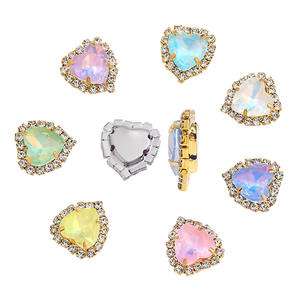 คริสตัลคุณภาพสูง รูปหัวใจ 3 มิติ แบบหลวม สำหรับเย็บติดหรือติดกับฐานแบบกรงเล็บ ใช้ตกแต่งชุด DIY - Product Image 5