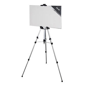 حامل رسم محمول قابل للتعديل من الألومنيوم الفضي للاستخدام الخارجي مع ذراع يدوي - Product Image 3