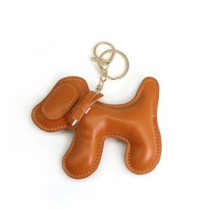 Wholesale Cute Puppy Keychain PU <b>Leather</b> Bag Pendant & Dog Charm Creative Bag Decoration for Pet Lovers Customizable MOQ20pcs - Product Image 6