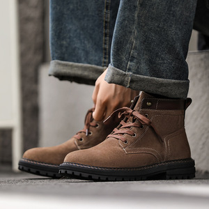 Bottes de travail montantes rétro pour hommes, style automne, polyvalentes, décontractées, pour la marche et le désert - Product Image 4