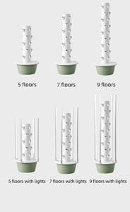 Mini Vertical Hydroponic Tower System Home Farm <b>School</b> Soilless Planting Kit Indoor Water Culture Growing Tower For Green Plants - Product Image 2