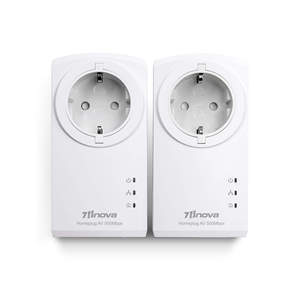 7Inova AV500 HomePlug AV tiêu chuẩn Passthrough Powerline <span class=keywords><strong>Ethernet</strong></span> <span class=keywords><strong>Adapter</strong></span> Kit với Built-in Schuko FR ổ cắm - Product Image 1