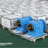 Boîte de vitesses hélicoïdale en fonte série R robuste avec moteur électrique pour équipement de fabrication, personnalisable ODM