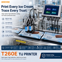 Nueva Impresora de Inyección de Tinta Térmica Inteligente DOCOD 25.4mm T260E para Codificación de Fechas de Caducidad en Botellas de Plástico y Cartones
