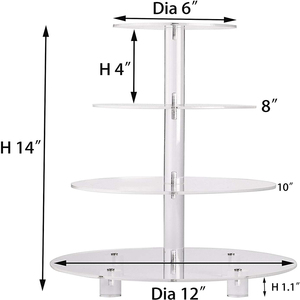 Cao cấp acrylic rõ ràng bánh hiển thị đứng thiết kế ưa thích phong cách hiển thị đứng uống hiển thị đứng - Product Image 3