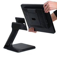 NUEVO LANZAMIENTO Sistema POS Táctil Todo en Uno, Proveedor de POS Negro Plateado, Pantalla Táctil de 15 Pulgadas con Windows 10