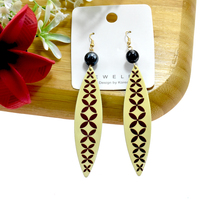 Kustom dicetak gaya Bohemian bunga anting menjuntai trendi modis mutiara akrilik untuk pernikahan & liburan gaya menjuntai