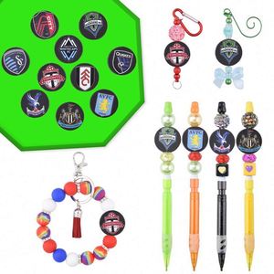 Avrupa özel futbol takımları Logo beyzbol takımı futbol odak boncuk İngiltere İngiltere futbol boncuk Charms için kalem dekorasyon - Product Image 4