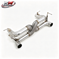 Système d'échappement sport en acier inoxydable 304 à tuyau droit KM Performance pour Ferrari 488 GTB Spider Pista 3.9T V8 imprimé en 3D