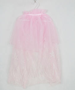 New Design Carnival Girls Pink Snowflake Tulle Cape Princess Cloak with Satin Ribbon Kids Costume for Party Wholesale - Product Image 2