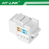 Modulo Keystone RJ45 UTP non schermato a 90 gradi con doppio IDC Cat5e Cat6 per pannello a muro e patch panel
