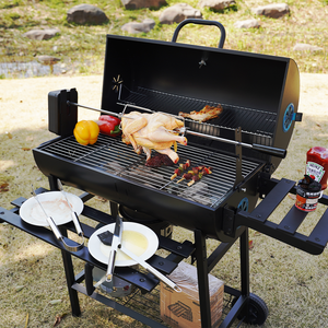 Asador Moderno para Fiestas al Aire Libre y Kit de Asador Giratorio, Barbacoas de Carbón con Barril de Acero y Asador Giratorio para Pollo M0305071 para Exteriores - Product Image 6