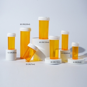 Frascos de PP color ámbar de 8-60 ml con tapa a prueba de niños y extremo de fácil apertura para envasado farmacéutico - Product Image 1