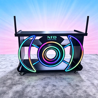 Support de Scène DJ LED Portable en Métal Coloré avec Logo Personnalisé, Support d'Ordinateur Portable pour Boîte de Nuit, Bar, Fête