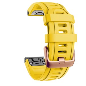 Tschick 20mm 22mm 26mm <span class=keywords><strong>Bracelet</strong></span> de montre pour Garmin <span class=keywords><strong>Fenix</strong></span> 3 5 5X <span class=keywords><strong>5S</strong></span> <span class=keywords><strong>Plus</strong></span> 6 6X 6S Pro <span class=keywords><strong>Bracelet</strong></span> en Silicone à dégagement rapide pour Forerunn - Product Image 1
