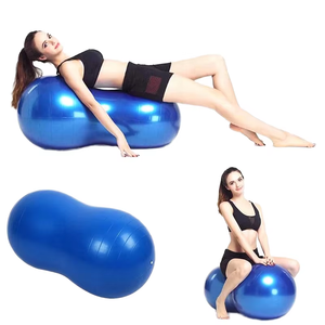 Ballon de yoga en PVC écologique JC YB228, coloré et lisse, en forme d'arachide, pour l'exercice de la naissance, utilisation en intérieur, enfants et femmes, 90x45cm avec pompe - Product Image 3