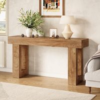 Table console en bois moderne et durable de 63 pouces de long, facile à assembler, meubles de salon