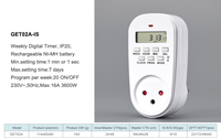 Mini interrupteur minuterie numérique LCD pour la maison, prise murale 1 sortie 16A 230V IP20, technologie NFC, CE