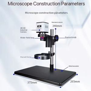 <span class=keywords><strong>Microscope</strong></span> numérique à zoom 5X-80X 25 mm avec objectif C-mount, vue de champ large, mesure 4K Ultra HD - Product Image 2