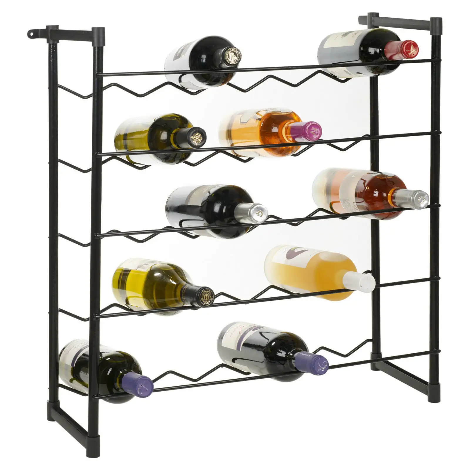 Estante decorativo de pie para vino, vitrina de vino de diseño clásico, de Metal, estilo Industrial